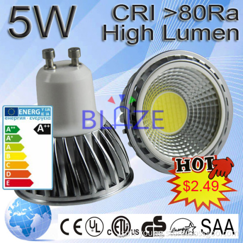Hot Sales! 5W LED COB Spot, 90 degree, 120/230V